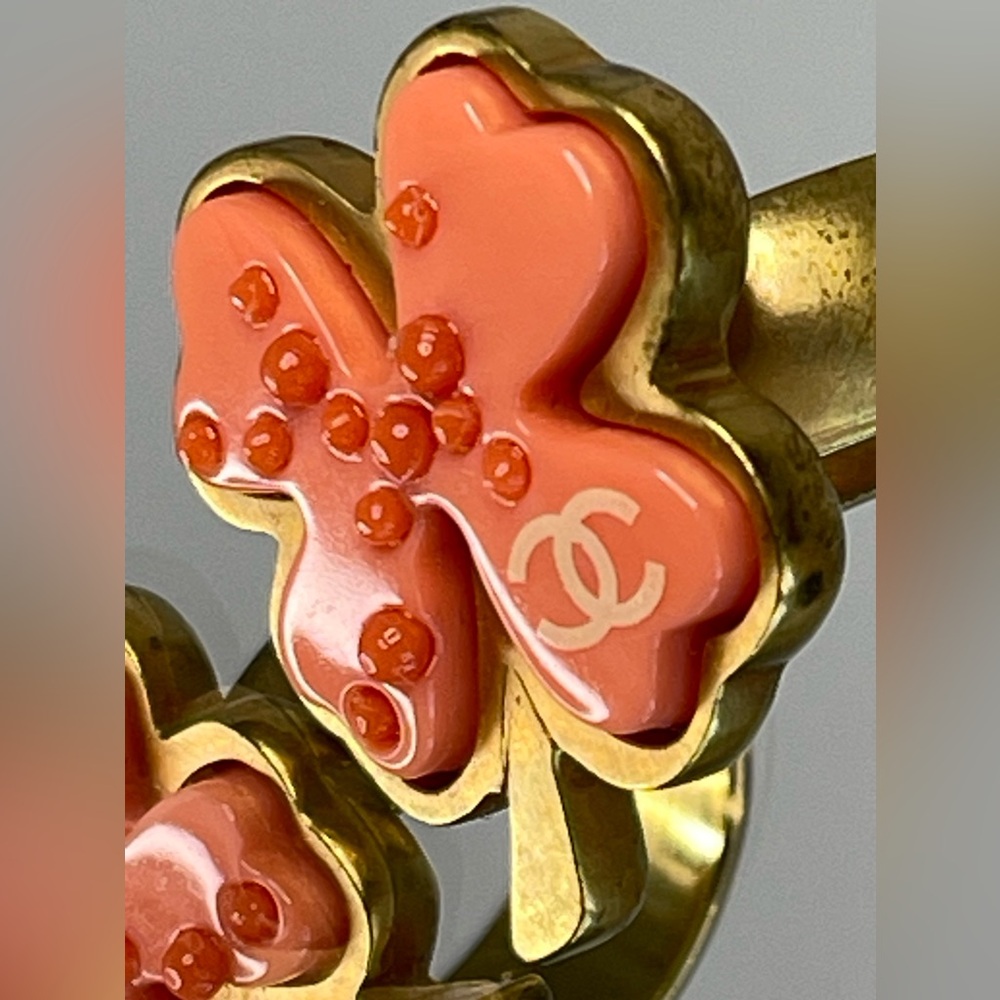 Chanel CC Logo Clover Ring size 6 - Picture 7 of 9